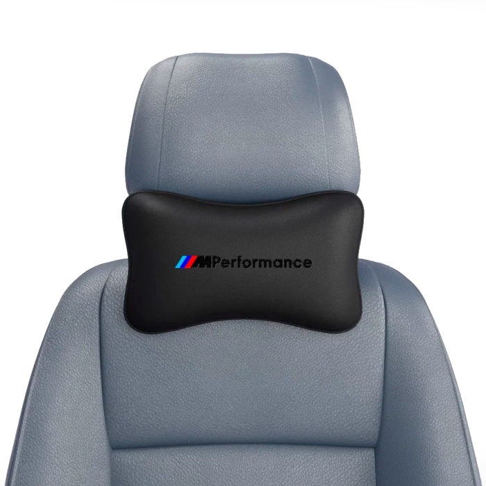 Подушки под шею Подушка под шею черная с вышивкой M Performance